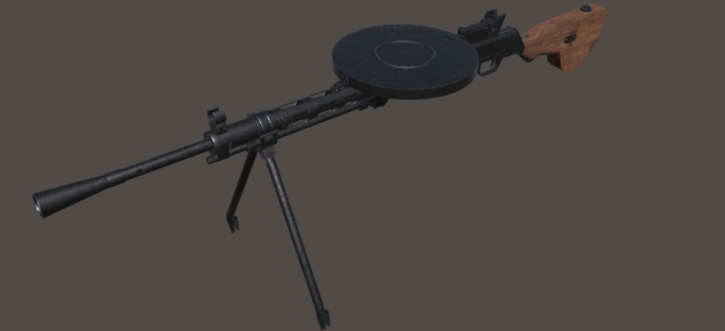 【VRChat向け】DP27/28軽機関銃 弾薬箱付き