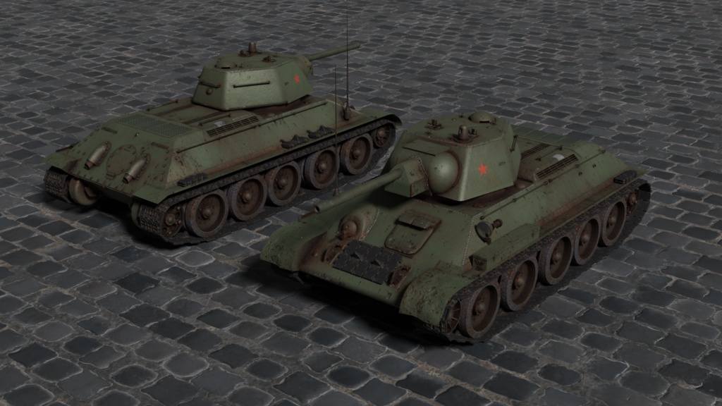 T-34 1942年型 3Dモデル