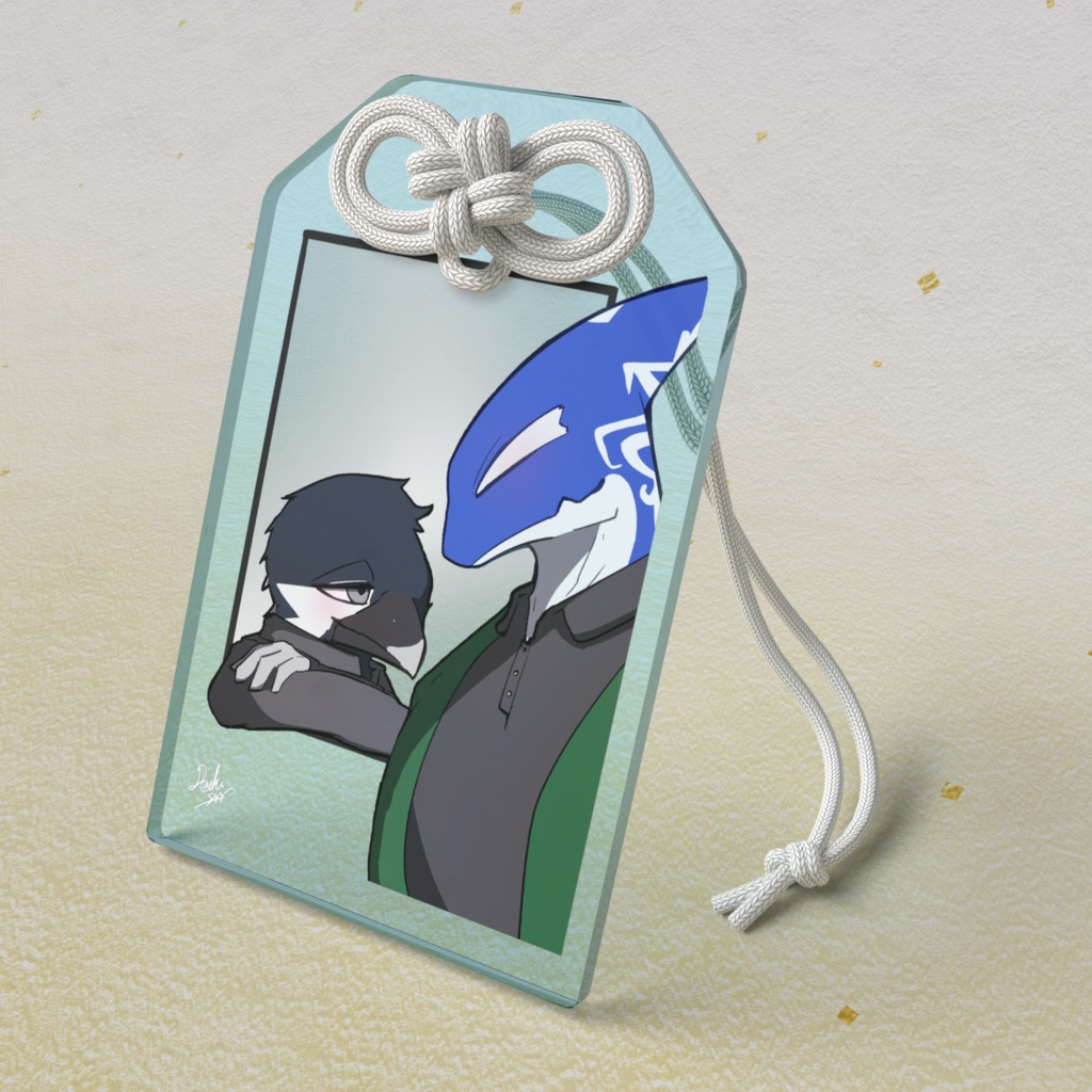 海の先生達の観察-委託グッズ 魚崎×銀 アクリルお守り