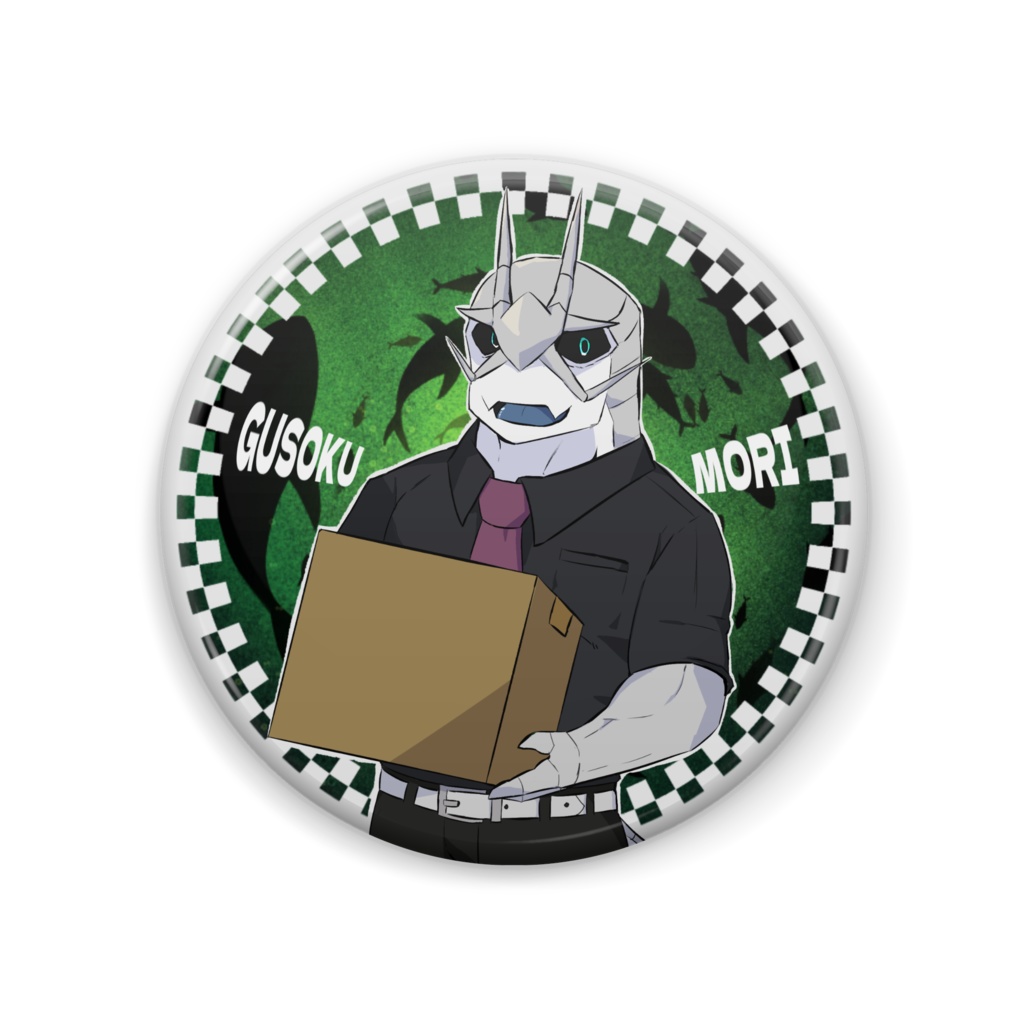 海の先生達の観察 第1弾缶バッジ-具足守 冥甲