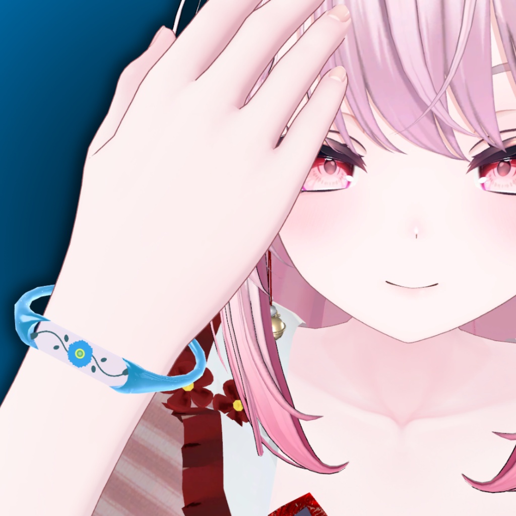 【VRChat対応・MA対応】Poppy Motif Bracelet/ポピーモチーフブレスレット