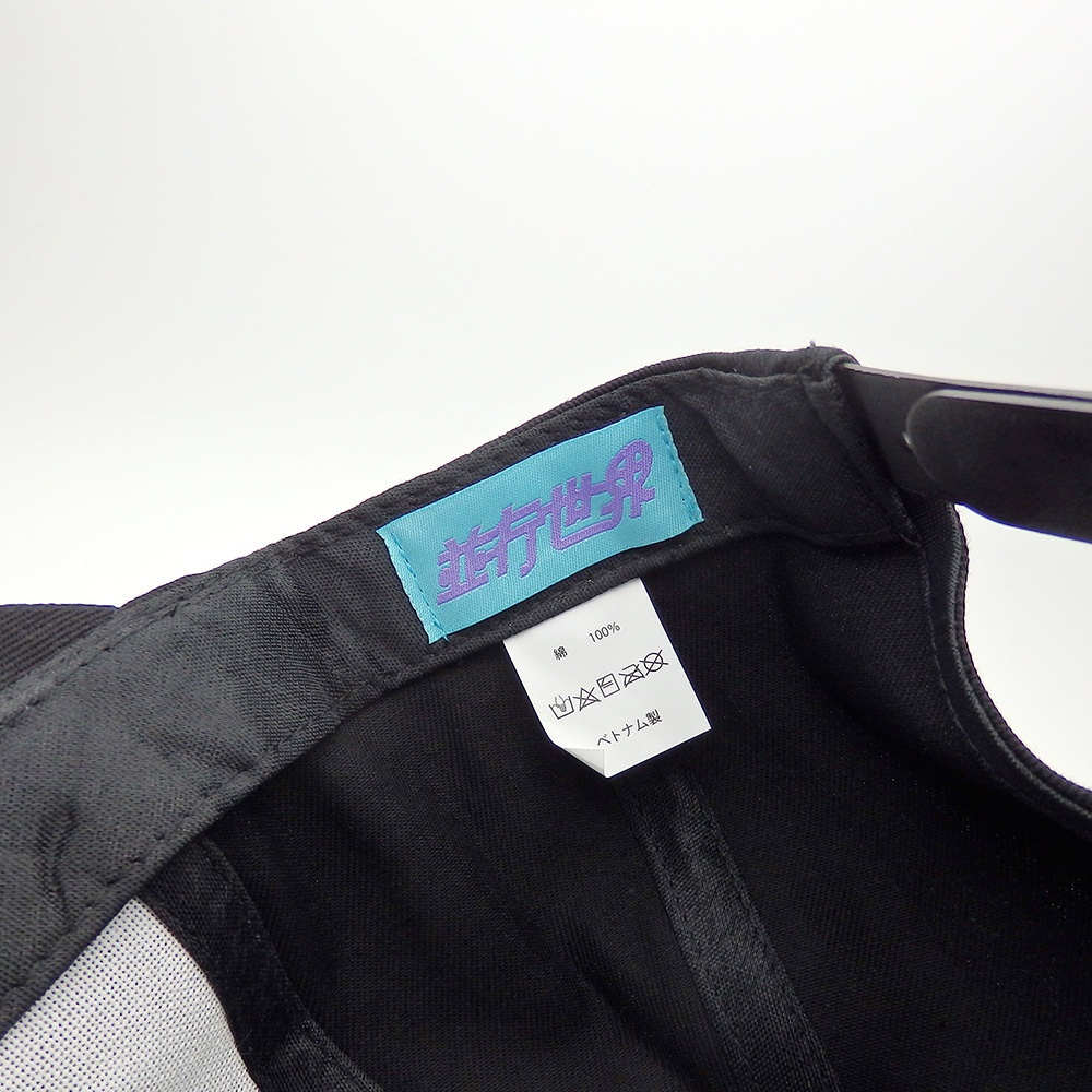 モブ刺繍キャップ(ブラック)