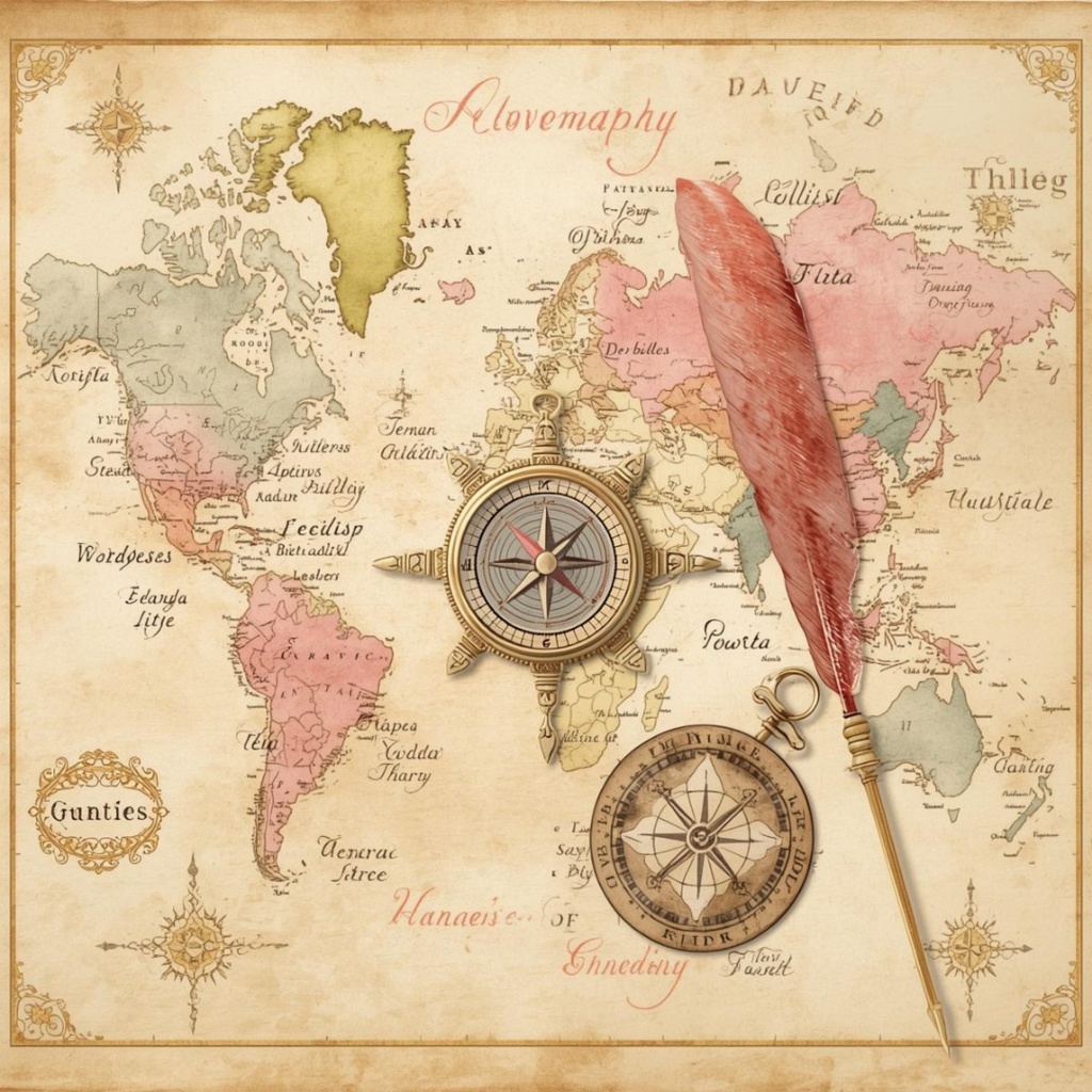 Pink Journey|水彩で描くアンティーク旅シリーズ 9点セット