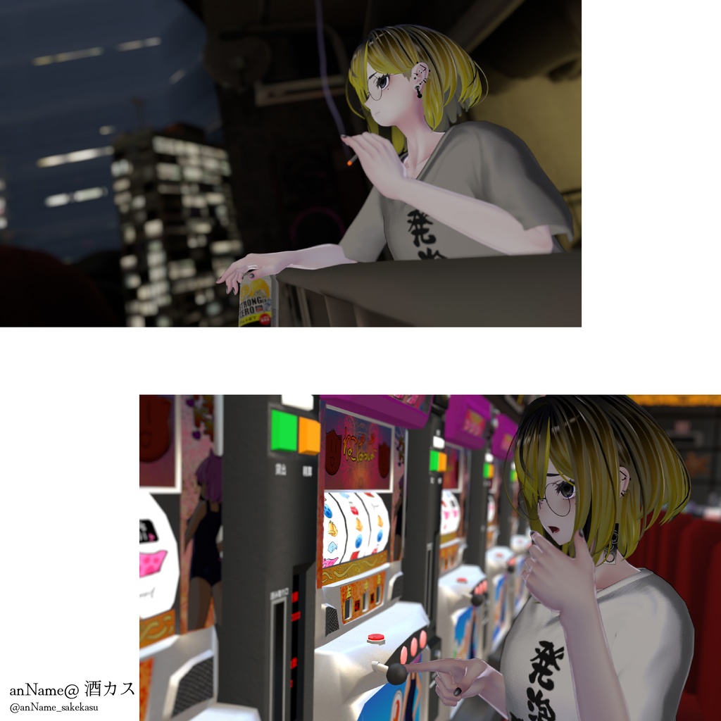 【ラシューシャ専用】ずぼらプリン髪テクスチャ #ZungZungVRC