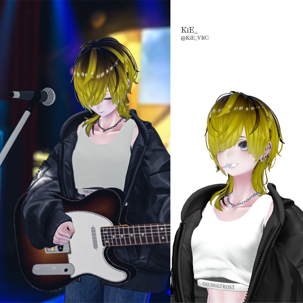 【ラシューシャ専用】ロックなプリン髪テクスチャ #ZungZungVRC