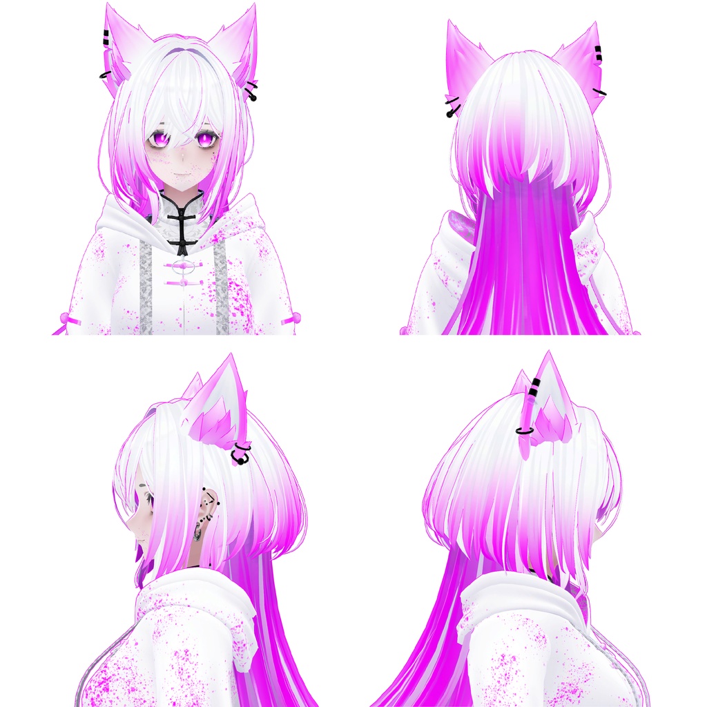 【ラシューシャ専用】マテリアルエラー髪テクスチャ #ZungZungVRC