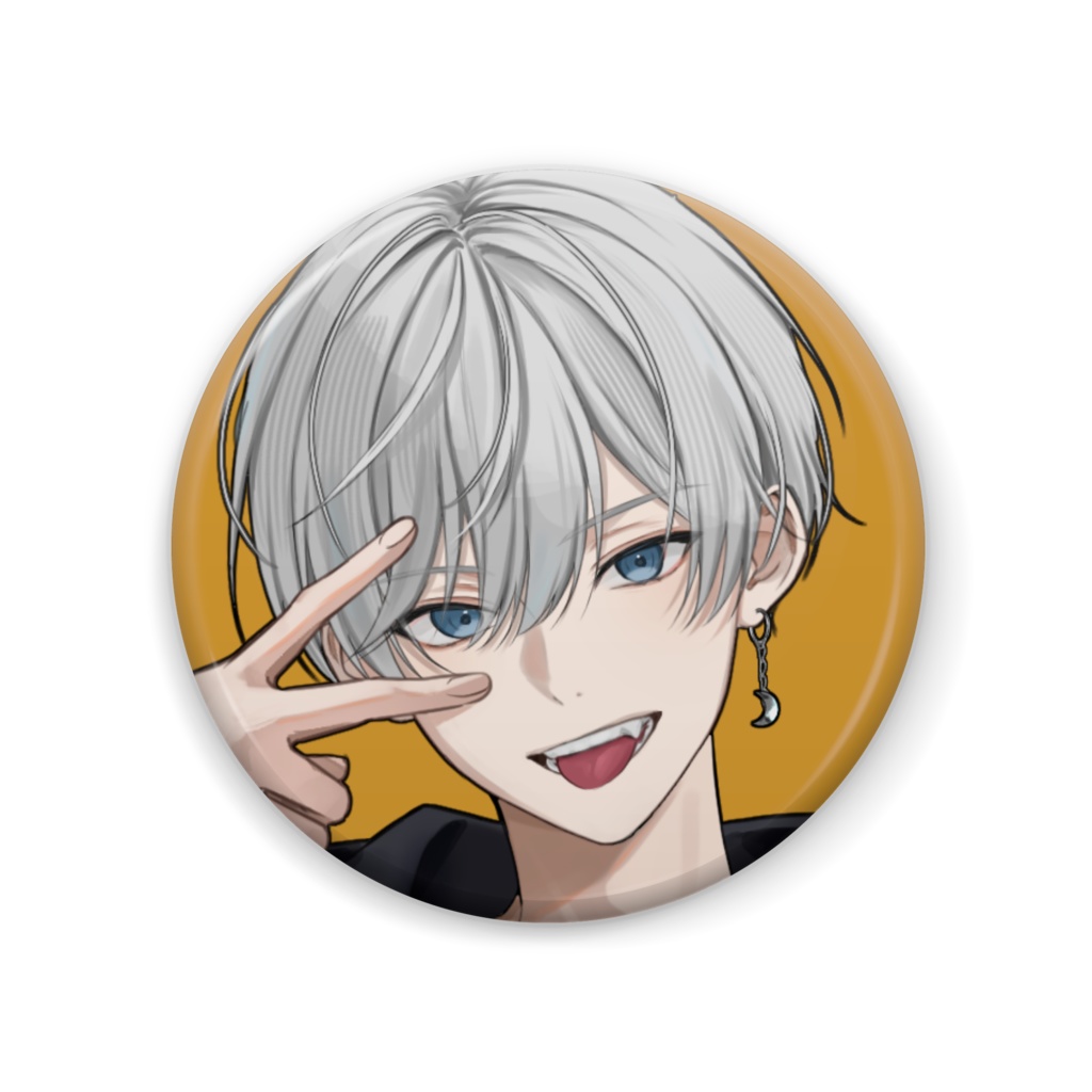 太宰月2周年記念缶バッジ（舌ペロ）