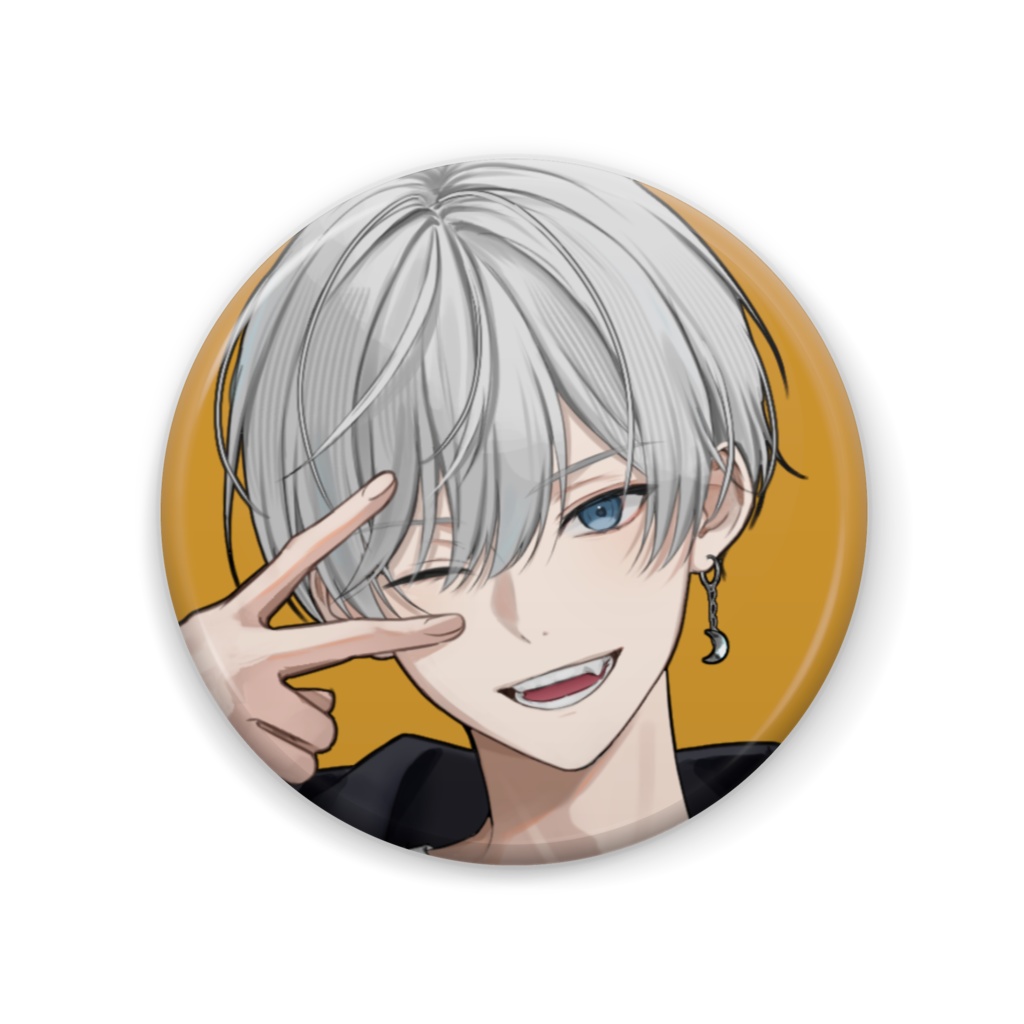 太宰月2周年記念缶バッジ（ウインク）