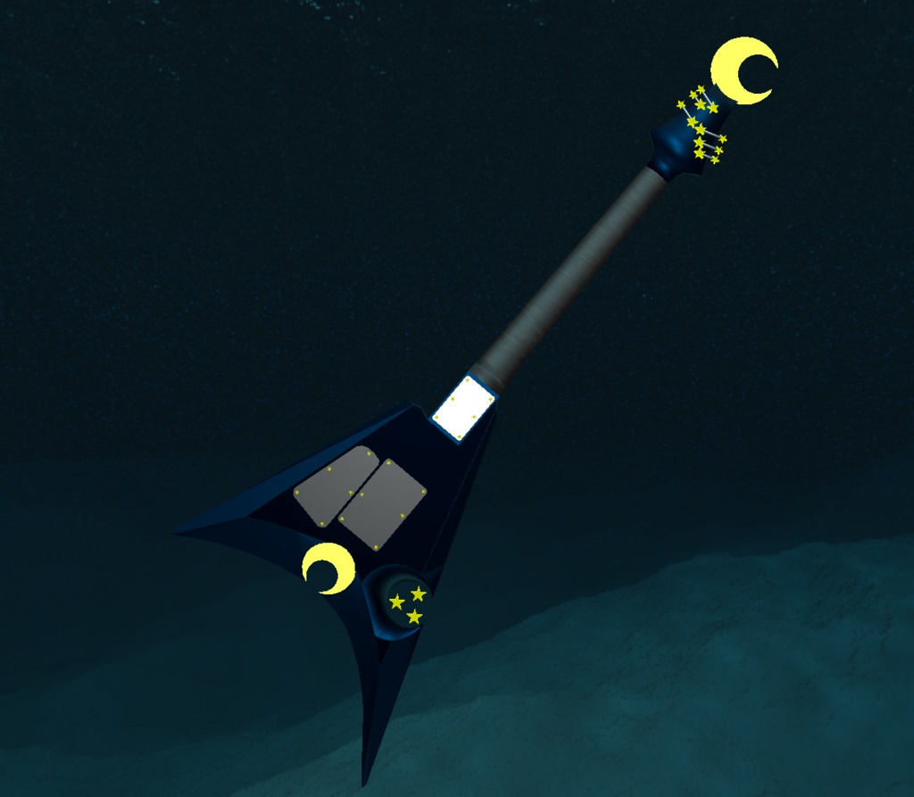 【アバターアクセサリ推奨】 Electric guitar Blue Moon Striker 【3Dモデル】