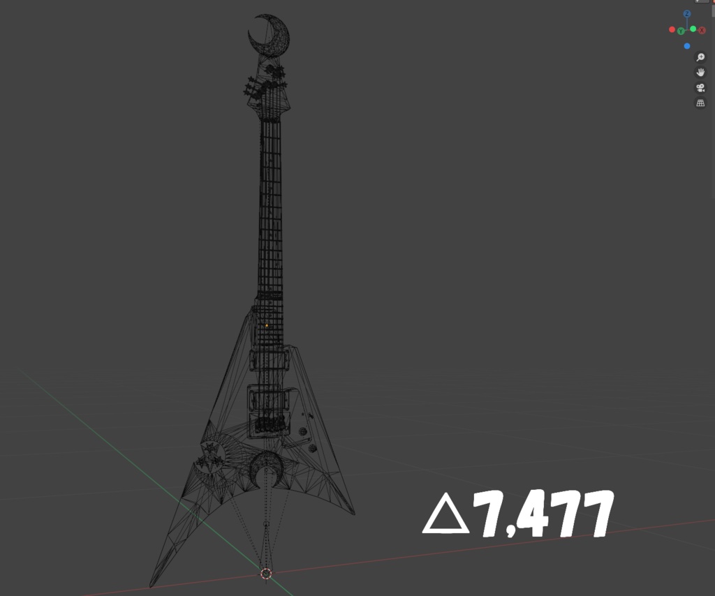 【アバターアクセサリ推奨】 Electric guitar Blue Moon Striker 【3Dモデル】