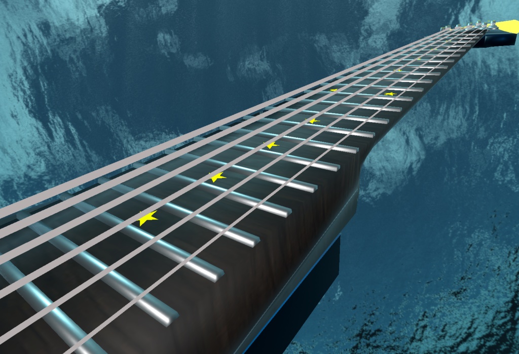 【アバターアクセサリ推奨】 Electric guitar Blue Moon Striker 【3Dモデル】