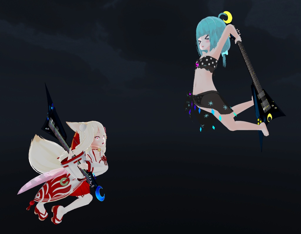 【アバターアクセサリ推奨】 Electric guitar Blue Moon Striker 【3Dモデル】