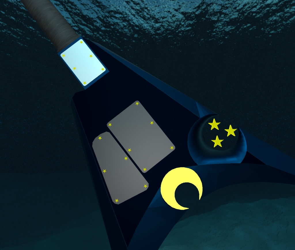 【アバターアクセサリ推奨】 Electric guitar Blue Moon Striker 【3Dモデル】