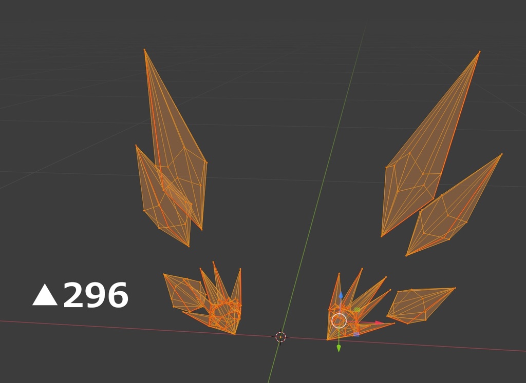 【VRchat向け】くりすたるうぃんぐ【3Dモデル】