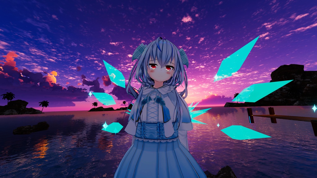 【VRchat向け】くりすたるうぃんぐ【3Dモデル】