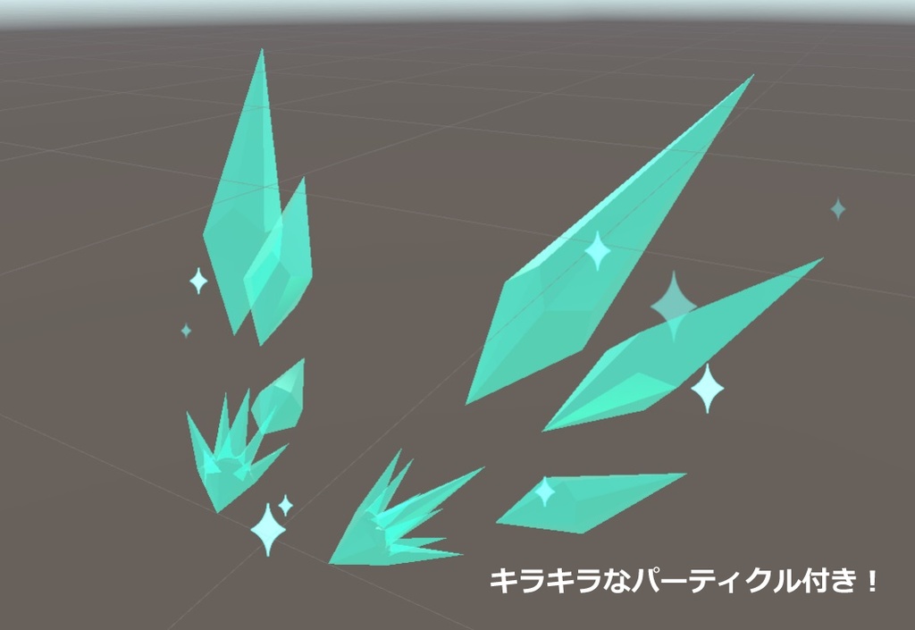 【VRchat向け】くりすたるうぃんぐ【3Dモデル】