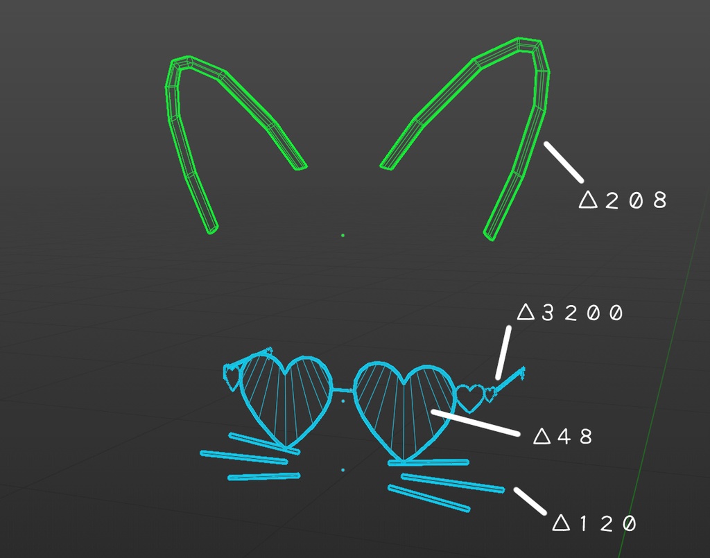 【VRchat向け】Neon Accessories【3Dモデル】