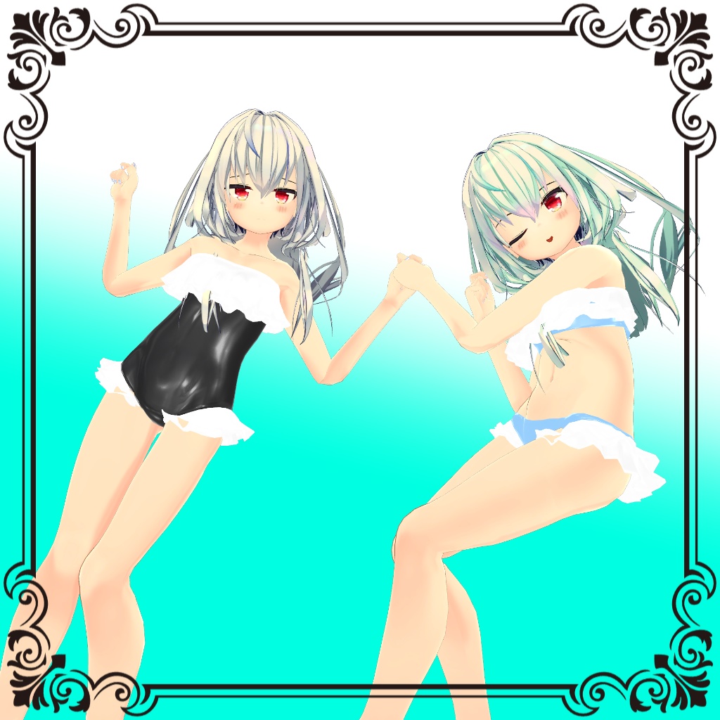【VRChat推奨】ひらひら水着(アルセアちゃん対応追加衣装)