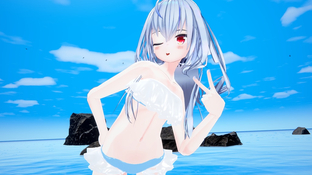 【VRChat推奨】ひらひら水着(アルセアちゃん対応追加衣装)