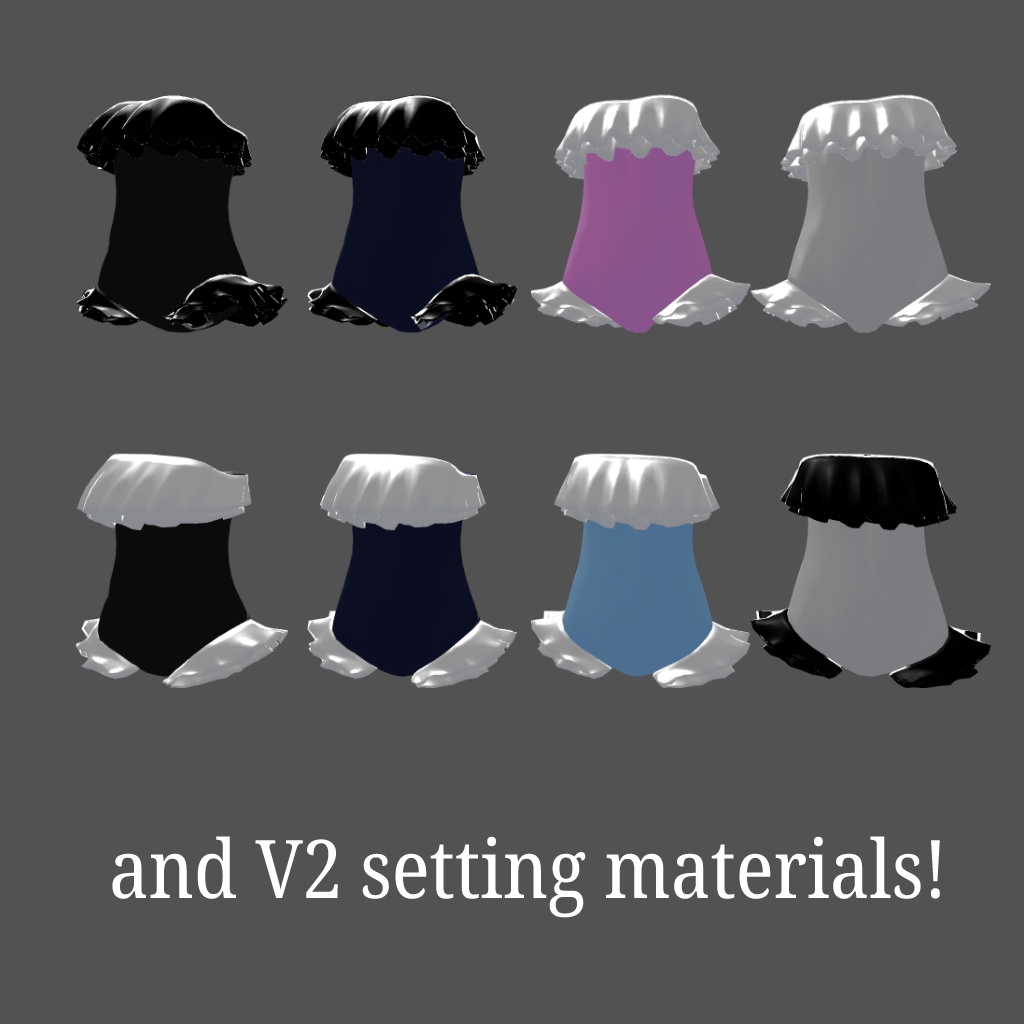 【VRChat推奨】ひらひら水着(アルセアちゃん対応追加衣装)