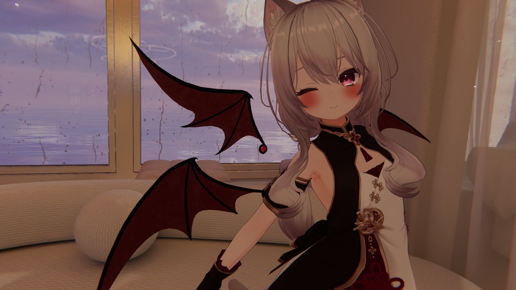 【VRchat向け】ぷちでびるうぃんぐ【3Dモデル】