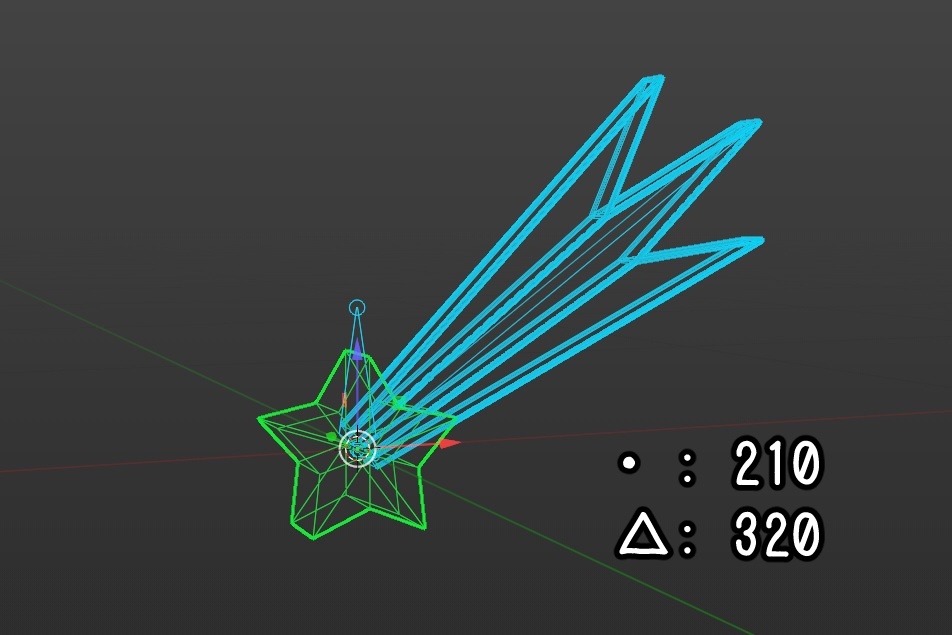 【VRchat向け】流れ星のヘアピン【3Dモデル】