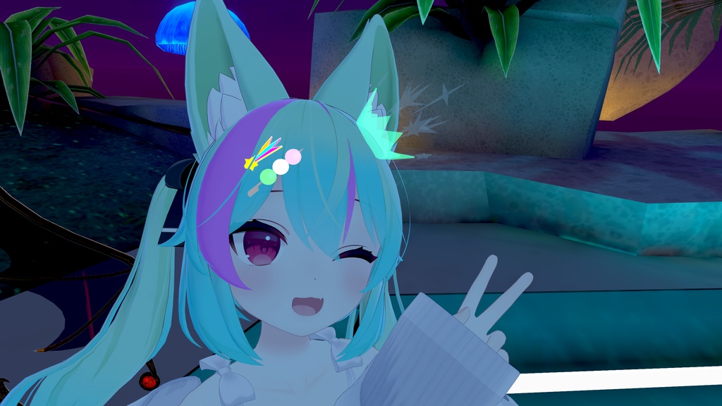 【VRchat向け】Dango - 三色団子アクセサリー【3Dモデル】