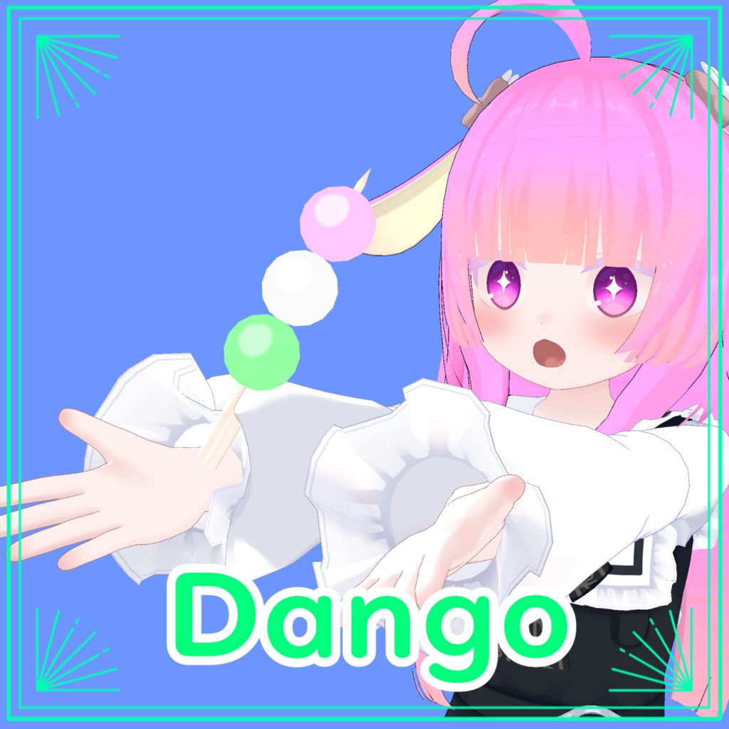 【VRchat向け】Dango - 三色団子アクセサリー【3Dモデル】