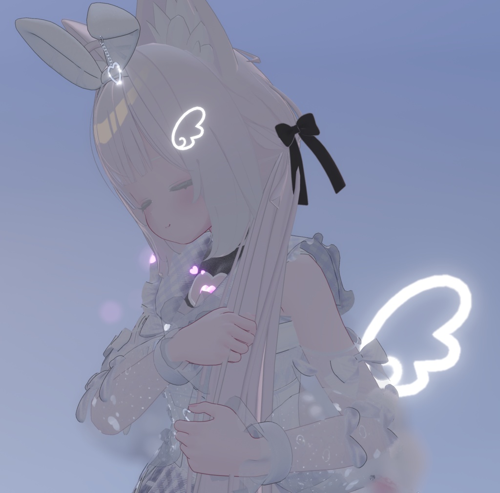 【VRchat向け】ぷちえんじぇるうぃんぐ(ネオン)【3Dモデル】