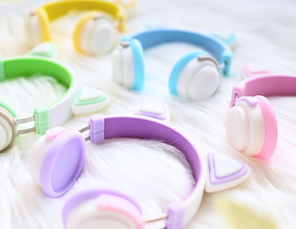 ドール用 ヘッドホン 1/3サイズ【スノーカラー】