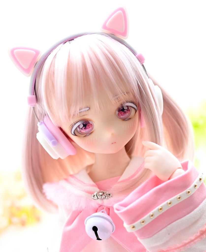 ドール用 ヘッドホン 1/3サイズ【スノーカラー】