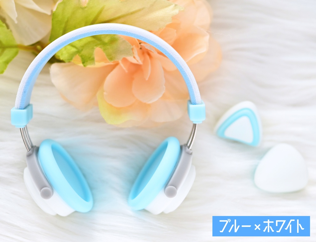 ドール用 ヘッドホン 1/3サイズ【スノーカラー】