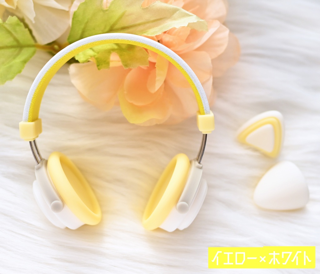 ドール用 ヘッドホン 1/3サイズ【スノーカラー】