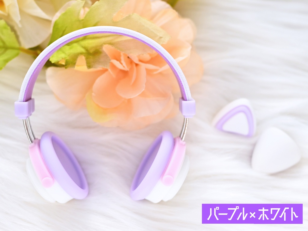 ドール用 ヘッドホン 1/3サイズ【スノーカラー】