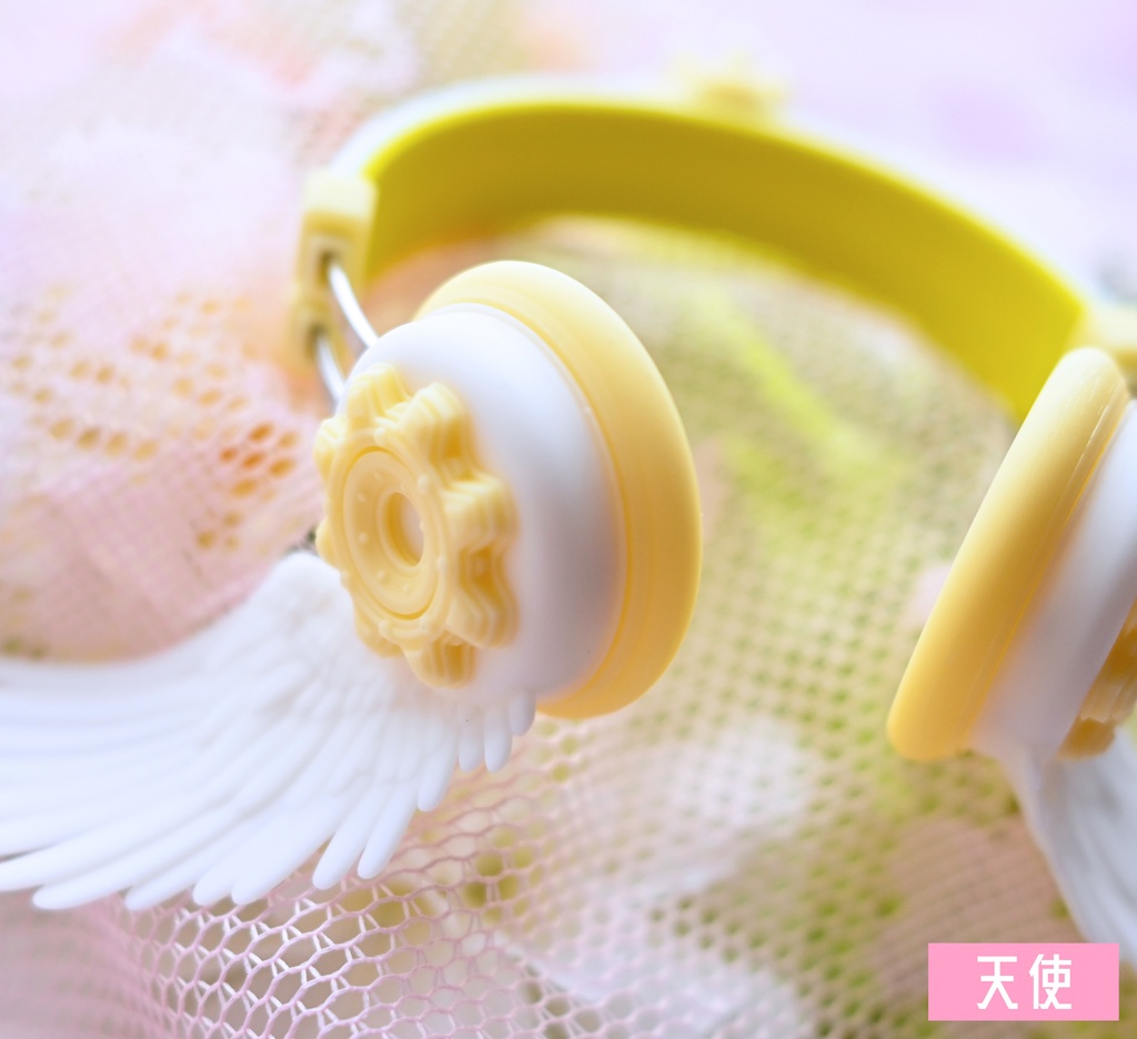 ドール用 ヘッドホン型飾り翼 1/3サイズ【天使と悪魔】