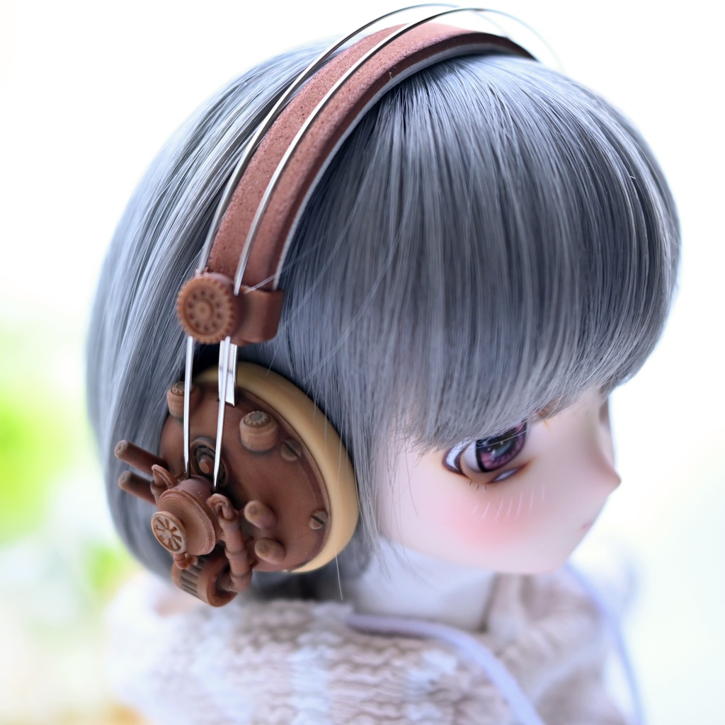ドール用 ヘッドホン 1/3サイズ【スチームパンク】