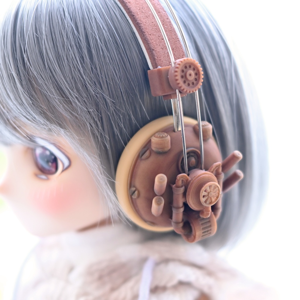 ドール用 ヘッドホン 1/3サイズ【スチームパンク】