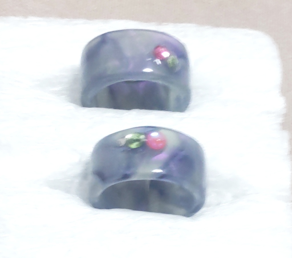 41 ブルー パープル系 アクリルリング