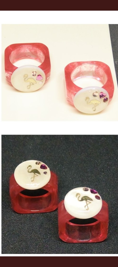 🦩アクリルリング