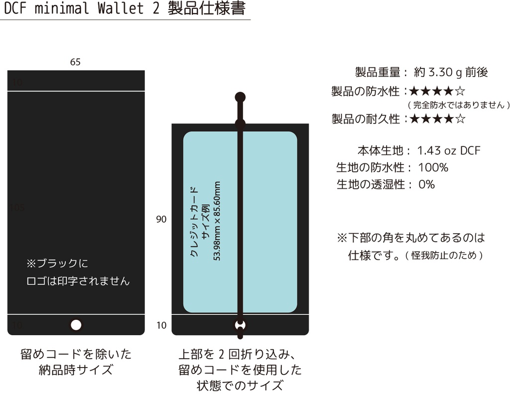 DCF minimal Wallet 2-----ネイビーブルー
