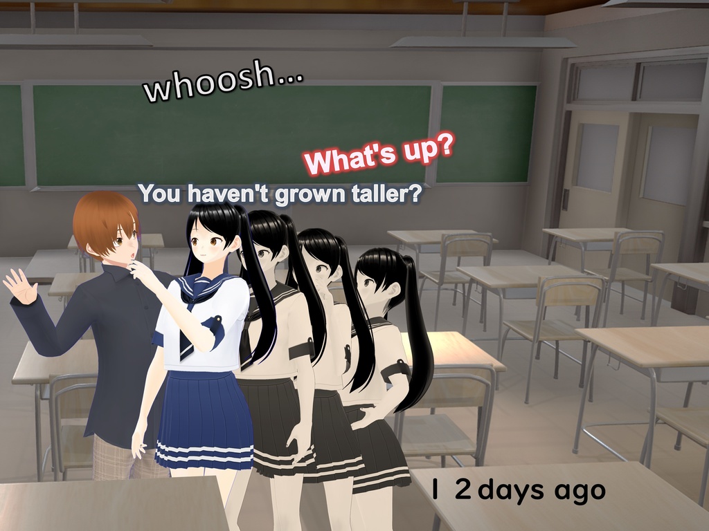 Outgrowing only girls, Overtake boys, Growth sound in the classroom(pdf, jpeg, mp4)