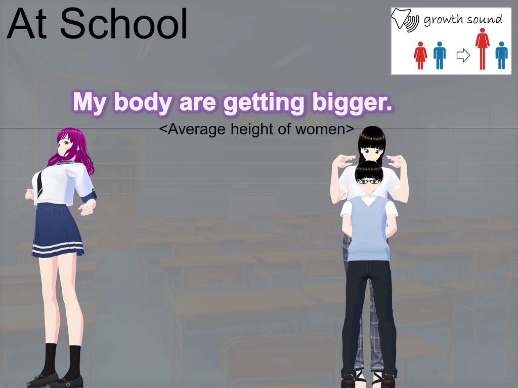 Outgrowing only girls, Overtake boys, Growth sound in the cafe(pdf, jpg, mp4)