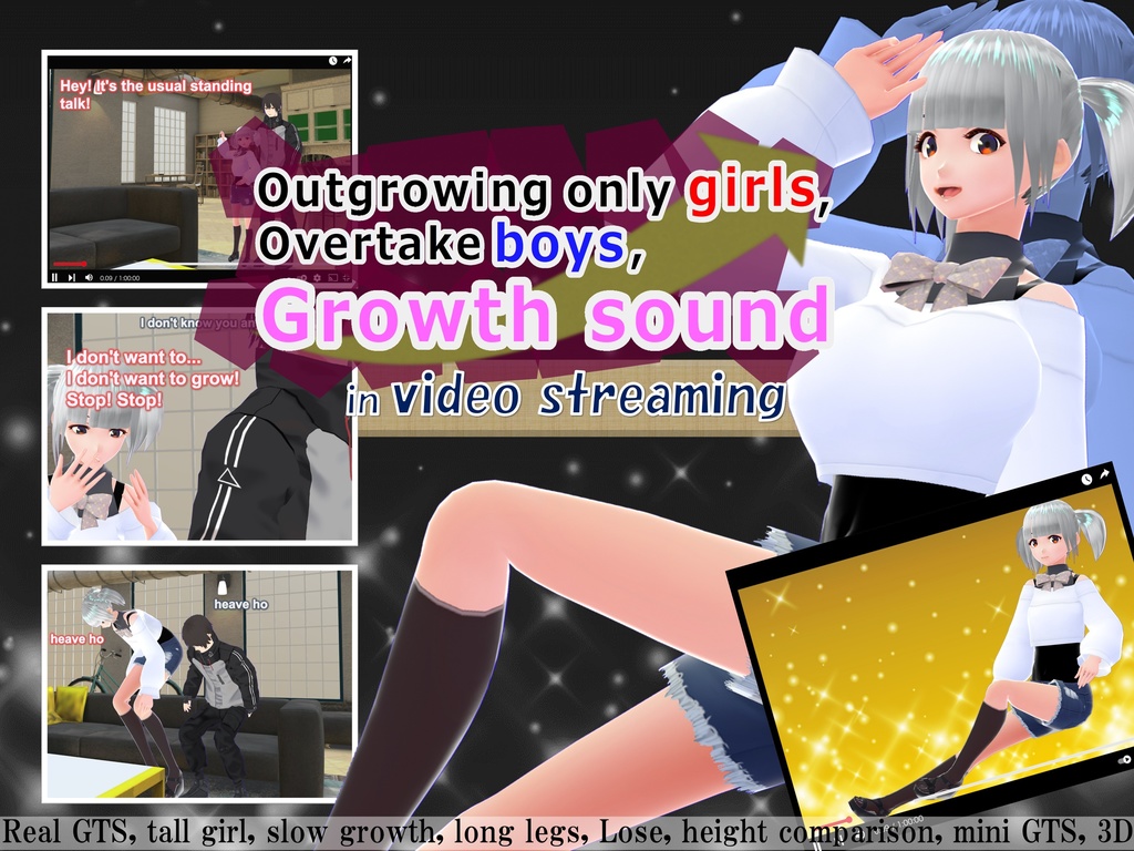 Outgrowing only girls, Overtake boys, Growth sound in video streaming(pdf, jpg, mp4)