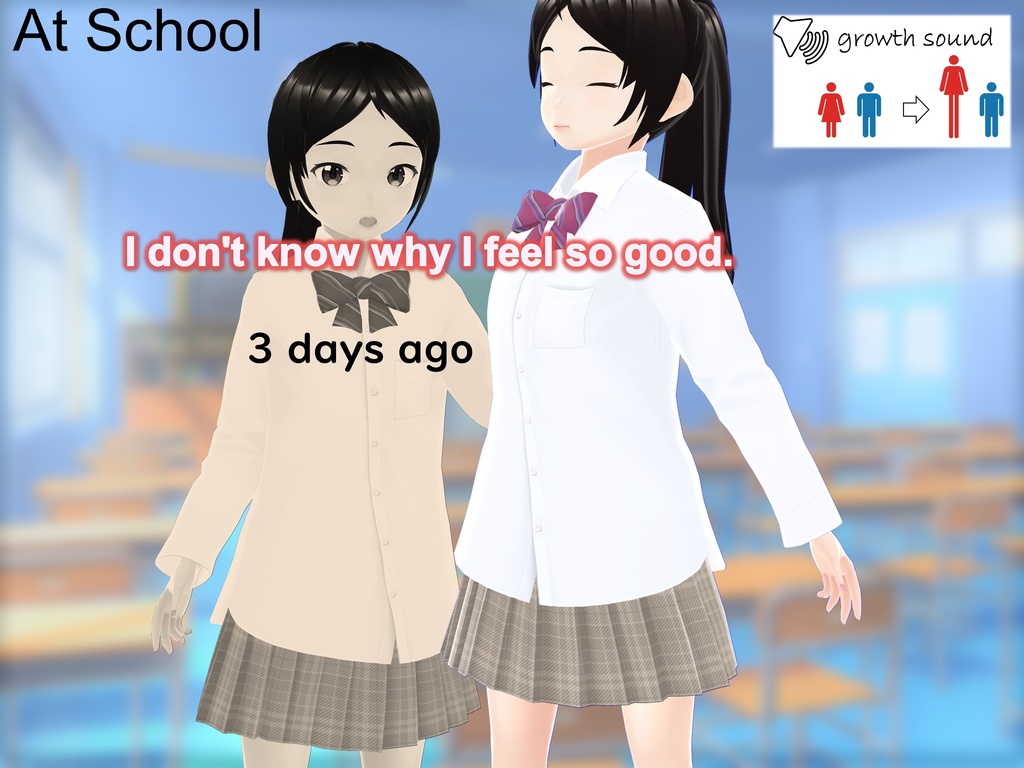 Outgrowing only girls, Overtake boys, Growth sound in the gym(pdf, jpg, mp4)