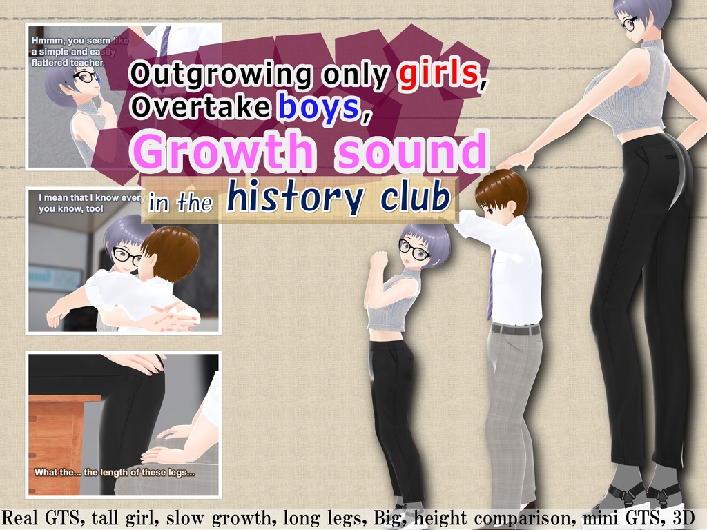 Outgrowing only girls, Overtake boys, Growth sound in the history club(pdf, jpg, mp4)