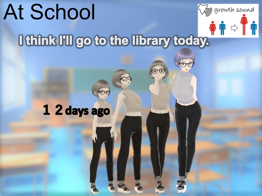 Outgrowing only girls, Overtake boys, Growth sound in the history club(pdf, jpg, mp4)