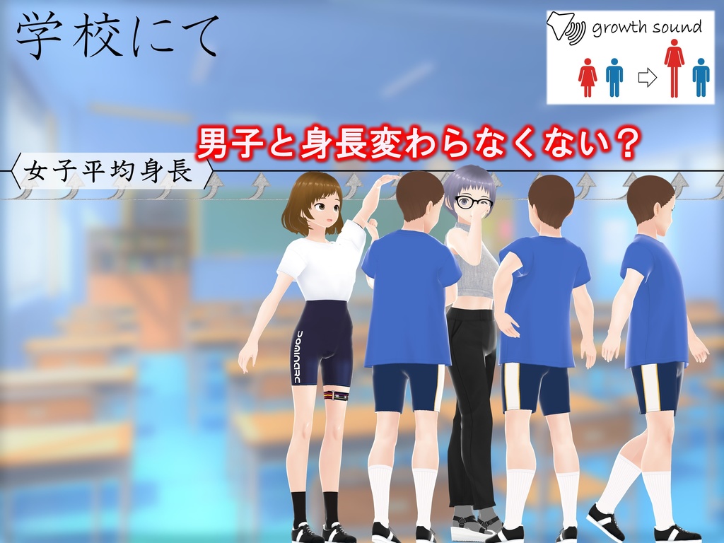 女子だけ成長 男子を追い抜く 成長音~サッカー編~(pdf, jpg, mp4)