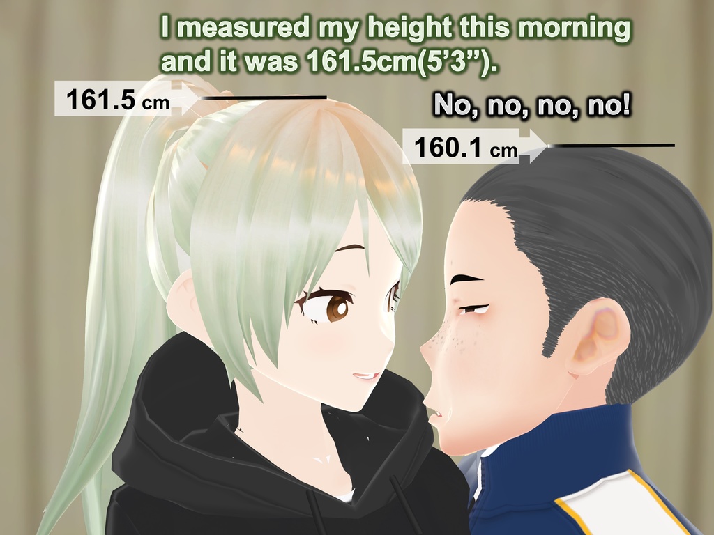 Outgrowing only girls, Overtake boys, Growth sound in cute sisters (pdf, jpg, mp4)