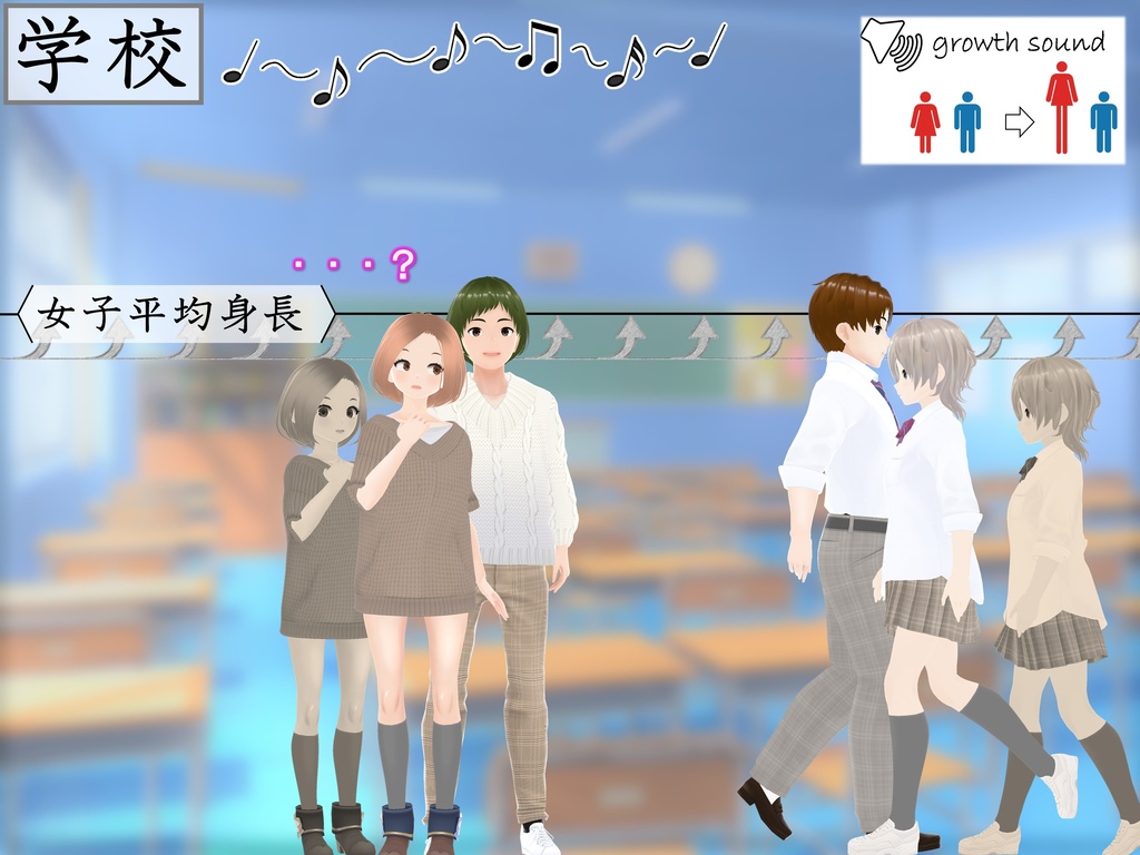 女子だけ成長 男子を追い抜く 成長音~彼女逆転編~(pdf, jpg, mp4)