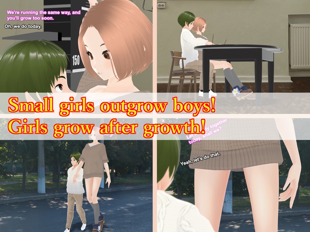 Outgrowing only girls, Overtake boys, Growth sound. Girlfriend overtaking Arc (pdf, jpg, mp4)